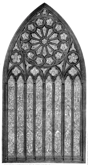 Framed Print : The International Exhibition: design for the east window of St. George's Church... 1862. Creator: Unknown Framed Print : The International Exhibition: design for the east window of St. George's Church... 1862. Creator: Unknown