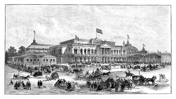 Framed Print : The International Exhibition, Dublin, Ireland, 1865 Framed Print : The International Exhibition, Dublin, Ireland, 1865