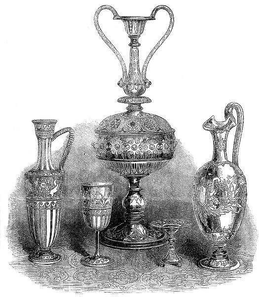 The International Exhibition: group of glass, by Messrs. Phillips... 1862. Creator: Unknown