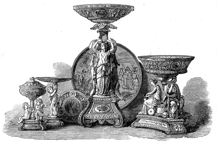 Framed Print : The International Exhibition: Group of porcelain articles by Sir James Duke and Nephews, 1862. Creator: Unknown Framed Print : The International Exhibition: Group of porcelain articles by Sir James Duke and Nephews, 1862. Creator: Unknown