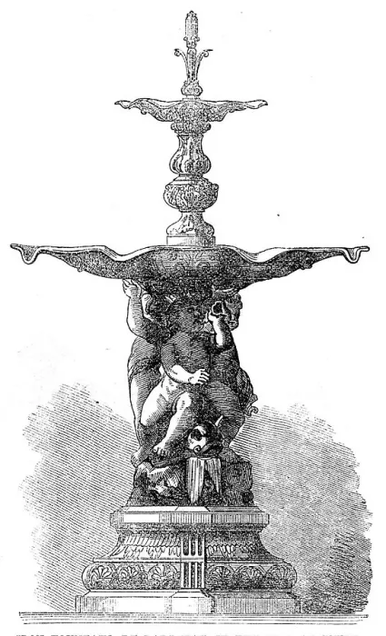 Framed Print : The International Exhibition: iron fountain, by Barbezat, in the French Court, 1862. Creator: Unknown Framed Print : The International Exhibition: iron fountain, by Barbezat, in the French Court, 1862. Creator: Unknown