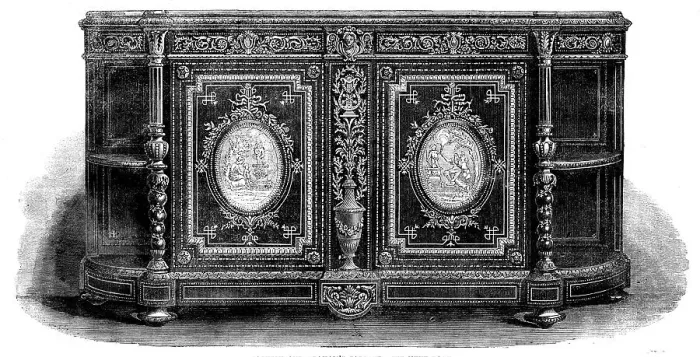 Framed Print : The International Exhibition: Jackson and Graham's cabinet, 1862. Creator: Unknown Framed Print : The International Exhibition: Jackson and Graham's cabinet, 1862. Creator: Unknown