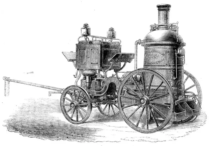 Framed Print : The International Exhibition: Merryweather and Son's patent steam fire-engine, 1862. Creator: Unknown Framed Print : The International Exhibition: Merryweather and Son's patent steam fire-engine, 1862. Creator: Unknown