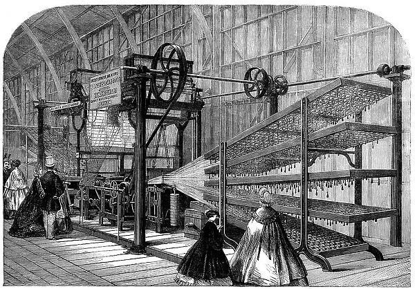 The International Exhibition: Messrs. Henderson and Co.'s carpet power-loom, 1862. Creator: Unknown