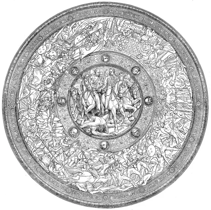 Framed Print : The International Exhibition: the Outram Shield, 1862. Creator: Unknown