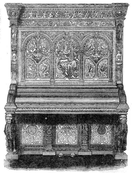 Framed Print : The International Exhibition: pianoforte by Messrs. Allison, of Wardour-street, 1862. Creator: Unknown Framed Print : The International Exhibition: pianoforte by Messrs. Allison, of Wardour-street, 1862. Creator: Unknown