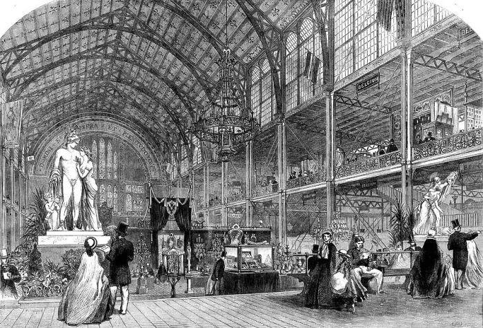 Framed Print : The International Exhibition: portions of the Austrian and Belgian Courts... 1862. Creator: Mason Jackson Framed Print : The International Exhibition: portions of the Austrian and Belgian Courts... 1862. Creator: Mason Jackson