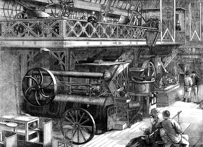 Framed Print : The International Exhibition: Ransome and Sims agricultural machinery, 1862. Creator: Unknown Framed Print : The International Exhibition: Ransome and Sims agricultural machinery, 1862. Creator: Unknown