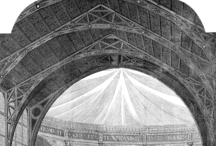 Framed Print : International Exhibition - roof of building, 1862. Creator: Unknown Framed Print : International Exhibition - roof of building, 1862. Creator: Unknown