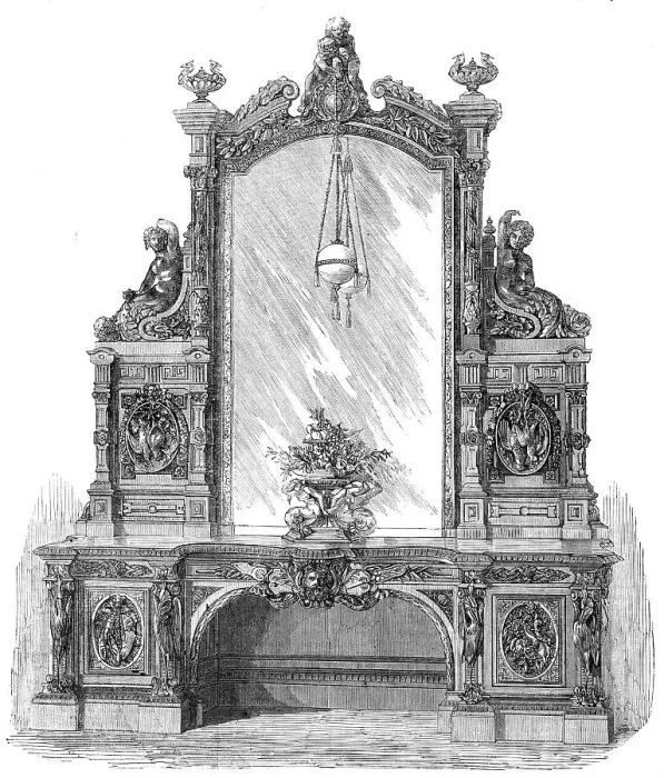 Framed Print : The International Exhibition: sideboard by Gillow, 1862. Creator: Unknown Framed Print : The International Exhibition: sideboard by Gillow, 1862. Creator: Unknown