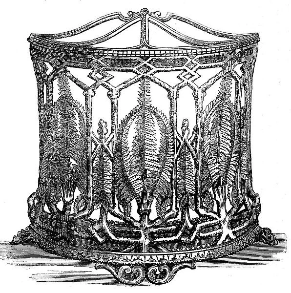 The International Exhibition: umbrella-stand in the Court of the Coalbrookdale Company, 1862. Creator: Unknown