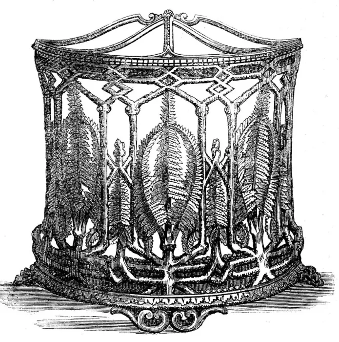Framed Print : The International Exhibition: umbrella-stand in the Court of the Coalbrookdale Company, 1862. Creator: Unknown Framed Print : The International Exhibition: umbrella-stand in the Court of the Coalbrookdale Company, 1862. Creator: Unknown