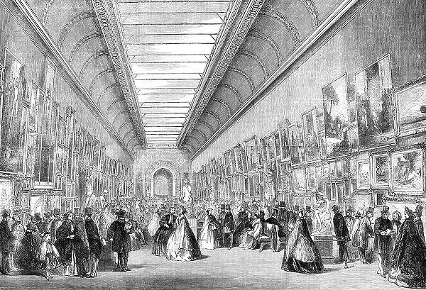 The International Exhibition: view of the English Picture-Gallery, looking west, 1862. Creator: Unknown