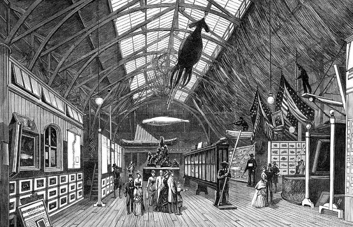 Framed Print : The International Fisheries Exhibition: the Canadian Court, 1883. Creator: Unknown