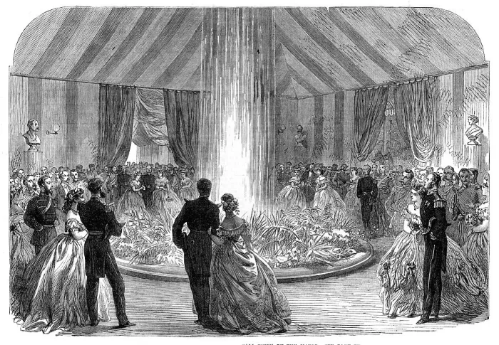 Framed Print : The International Naval Festival at Portsmouth:… the illuminated fountain at the ball... 1865. Creator: Unknown Framed Print : The International Naval Festival at Portsmouth:… the illuminated fountain at the ball... 1865. Creator: Unknown