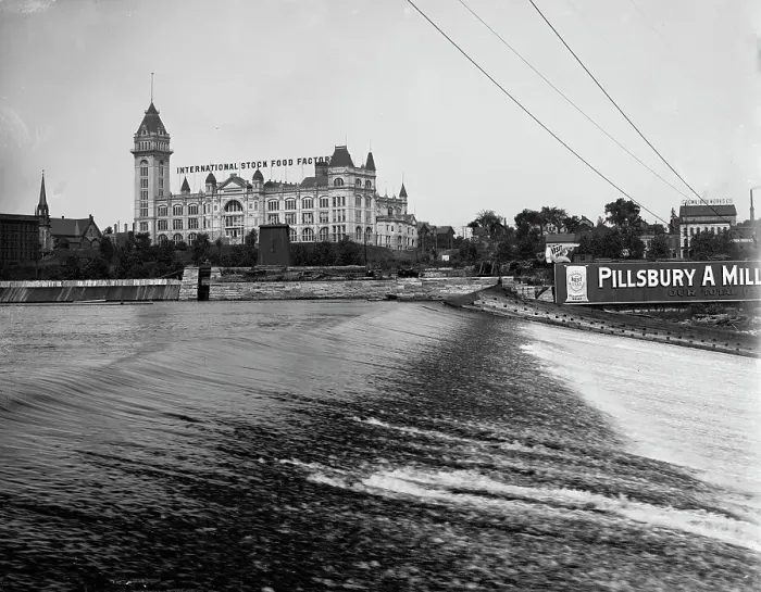 Framed Print : International Stock Food factory, Minneapolis, Minn. between 1900 and 1910. Creator: Unknown Framed Print : International Stock Food factory, Minneapolis, Minn. between 1900 and 1910. Creator: Unknown