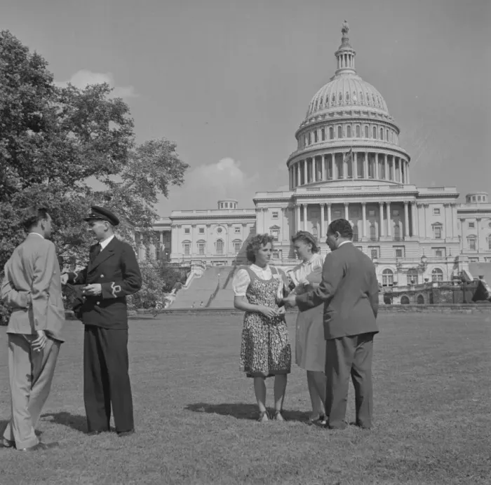 Framed Print : International student assembly, Washington, D. C, 1942. Creator: Gordon Parks Framed Print : International student assembly, Washington, D. C, 1942. Creator: Gordon Parks