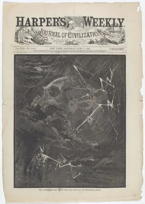 Framed Print : The Internationalists Are to Make the World All One Millennium - (Chaos), 1878. Creator: Thomas Nast. The Internationalists Are to Make the World All One Millennium - (Chaos), 1878. Creator: Thomas Nast Framed Print : The Internationalists Are to Make the World All One Millennium - (Chaos), 1878. Creator: Thomas Nast. The Internationalists Are to Make the World All One Millennium - (Chaos), 1878. Creator: Thomas Nast