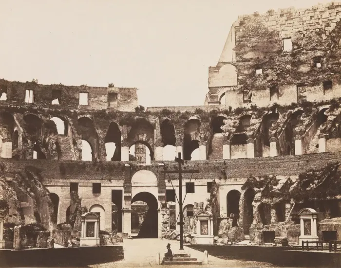 Framed Print : Interno del Colosseo, ca. 1855. Creator: Pietro Dovizielli Framed Print : Interno del Colosseo, ca. 1855. Creator: Pietro Dovizielli