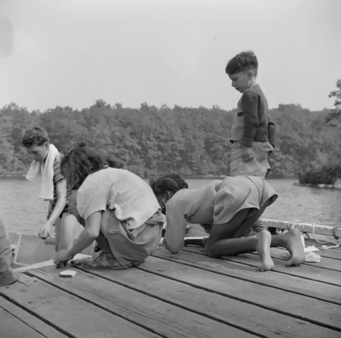 Framed Print : Interracial activities at Camp Christmas Seals, Haverstraw, New York, 1943. Creator: Gordon Parks Framed Print : Interracial activities at Camp Christmas Seals, Haverstraw, New York, 1943. Creator: Gordon Parks