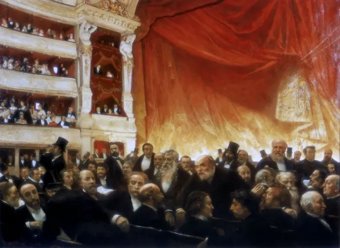 Framed Print : An Interval with the Comedie Francaise, 1886. Artist: Edouard Joseph Dantan Framed Print : An Interval with the Comedie Francaise, 1886. Artist: Edouard Joseph Dantan