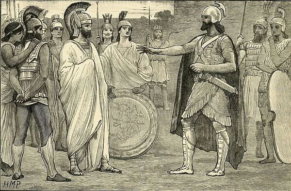 Interview Between Agesilaus and Pharnabazus, 1890. Creator: Unknown