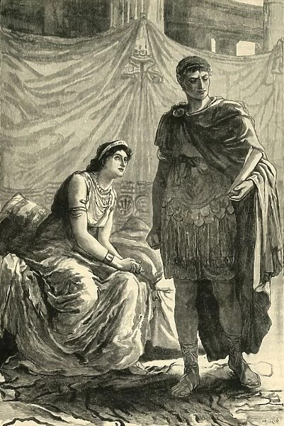 Interview Between Octavian and Cleopatra, 1890. Creator: Unknown