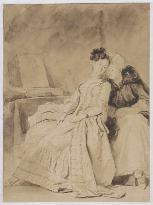 Framed Print : The Intimate Conversation, ca 1778. Artist: Fragonard, Jean Honore (1732-1806)