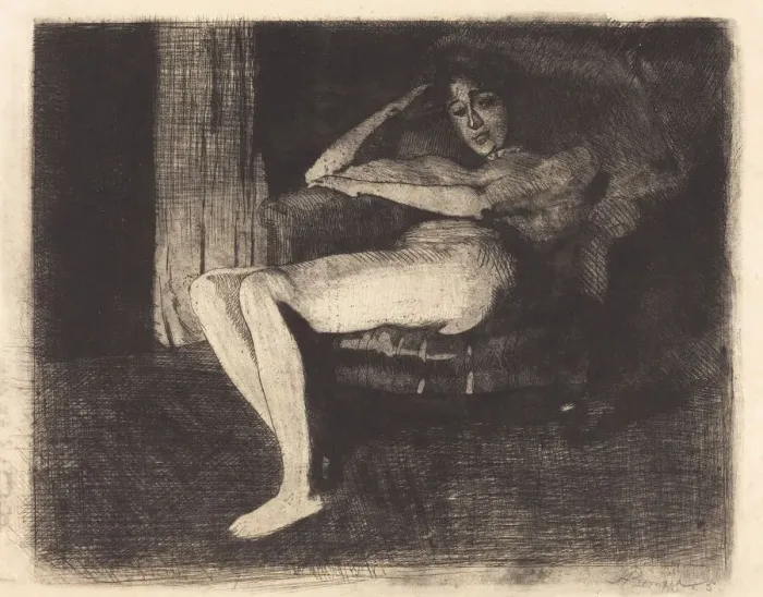 Framed Print : Intimate Fantasy (Feerie intime), 1901. Creator: Paul Albert Besnard Framed Print : Intimate Fantasy (Feerie intime), 1901. Creator: Paul Albert Besnard