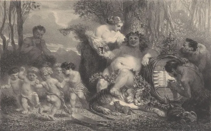 Framed Print : Intoxication, 1858. Creator: Celestin Nanteuil Framed Print : Intoxication, 1858. Creator: Celestin Nanteuil