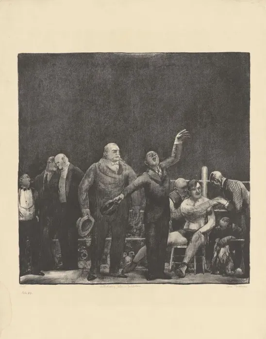 Framed Print : Introducing John L. Sullivan, 1916. Creator: George Wesley Bellows Framed Print : Introducing John L. Sullivan, 1916. Creator: George Wesley Bellows