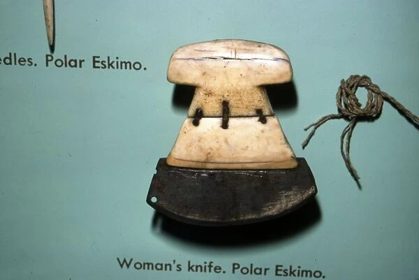 Inuit, Polar Eskimo or Inughuit, Womans knife in Bone and steel