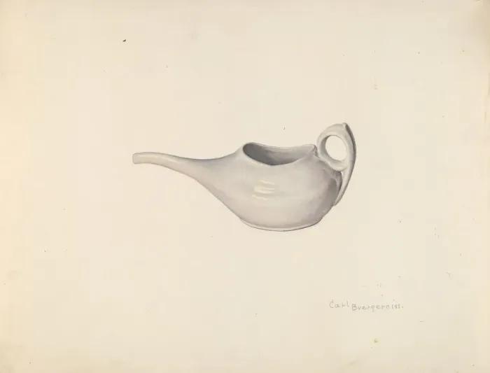 Framed Print : Invalids Feeding Cup, c. 1939. Creator: Carl Buergerniss Framed Print : Invalids Feeding Cup, c. 1939. Creator: Carl Buergerniss