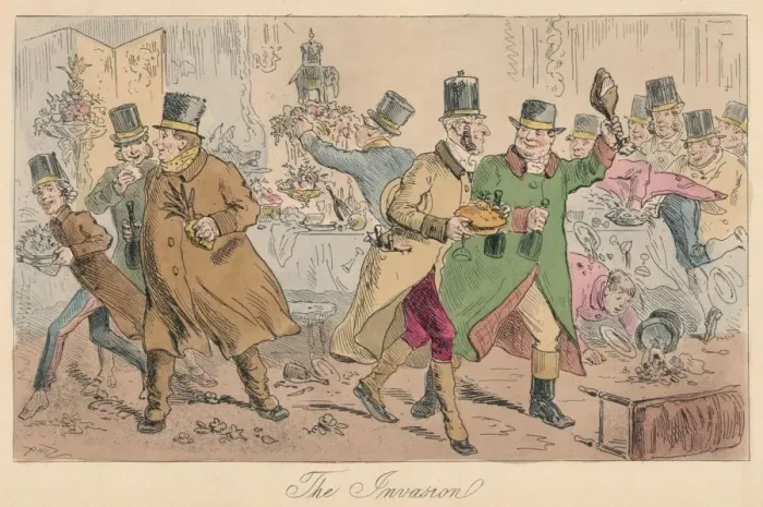 Framed Print : The Invasion, 1865. Artist: Hablot Knight Browne Framed Print : The Invasion, 1865. Artist: Hablot Knight Browne
