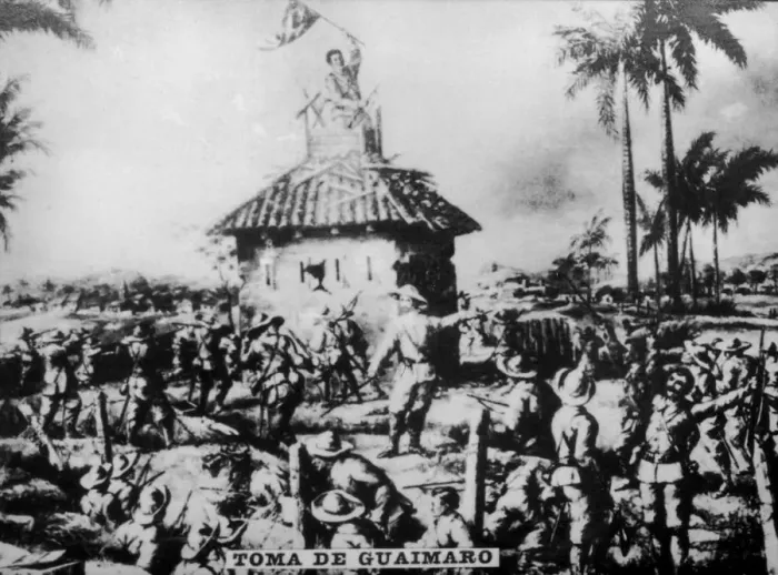 Framed Print : Invasion of Guaimaro (1873), 1920s Framed Print : Invasion of Guaimaro (1873), 1920s