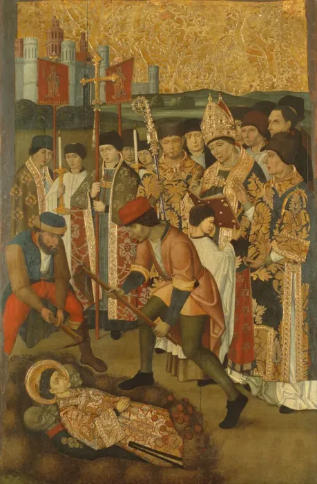 Framed Print : The Invention of the Body of Saint Stephen. Artist: Vergos Family (active End of 15th cen. y) Framed Print : The Invention of the Body of Saint Stephen. Artist: Vergos Family (active End of 15th cen. y)