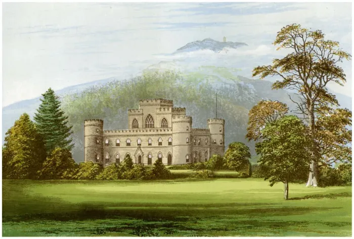 Framed Print : Inveraray Castle, Argyllshire, Scotland, home of the Duke of Argyll, c1880 Framed Print : Inveraray Castle, Argyllshire, Scotland, home of the Duke of Argyll, c1880