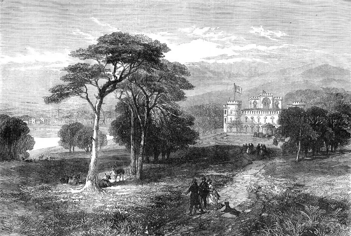 Framed Print : Inverary Castle, the seat of the Duke of Argyll, 1871. Creator: Unknown Framed Print : Inverary Castle, the seat of the Duke of Argyll, 1871. Creator: Unknown
