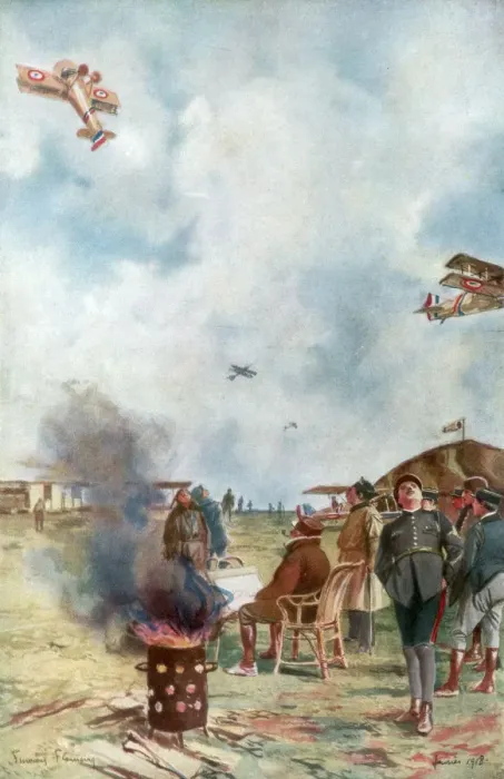 Framed Print : An Inversion a Little Close to the Ground, 1918, (1926). Artist: Francois Flameng Framed Print : An Inversion a Little Close to the Ground, 1918, (1926). Artist: Francois Flameng