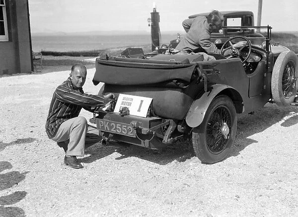 Invicta 4-seat high-chassis tourer of Donald Healey, B&HMC Brighton Motor Rally, 1930