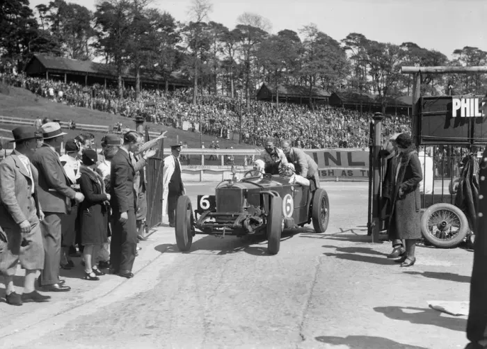 Framed Print : Invicta 4467 cc car at Brooklands. Artist: Bill Brunell Framed Print : Invicta 4467 cc car at Brooklands. Artist: Bill Brunell
