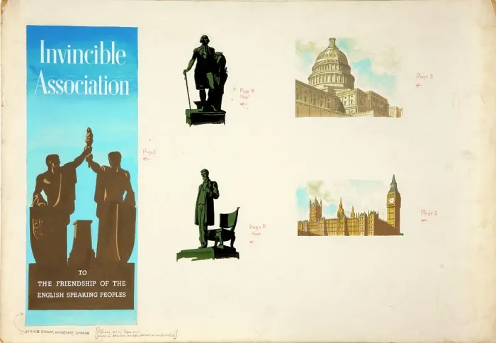 Framed Print : Invincible Association. To the friendship of the English... WWII poster, between 1939 and 1946. Creator: Central Office of Information. Invincible Association Framed Print : Invincible Association. To the friendship of the English... WWII poster, between 1939 and 1946. Creator: Central Office of Information. Invincible Association