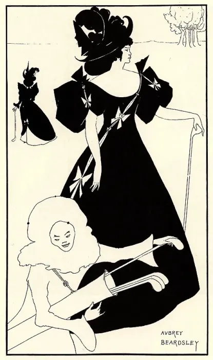 Framed Print : Invitation Card for the Opening of the Golf Club, 1894. Artist: Beardsley, Aubrey (1872?1898) Framed Print : Invitation Card for the Opening of the Golf Club, 1894. Artist: Beardsley, Aubrey (1872?1898)