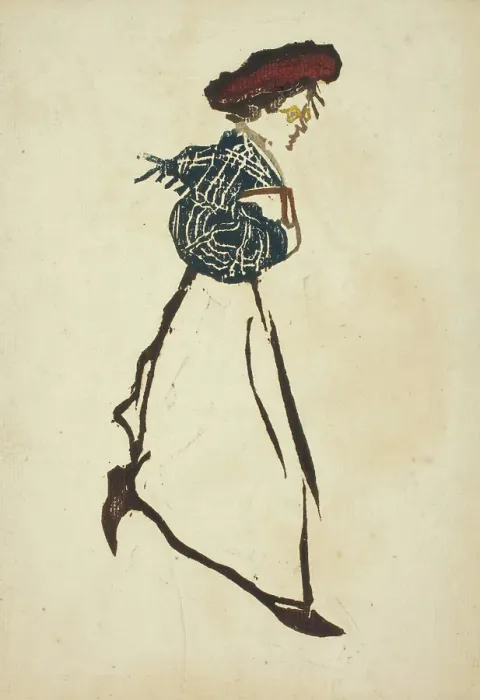 Framed Print : Ione Black, 1907-1908. Creator: Richard Brown Black Framed Print : Ione Black, 1907-1908. Creator: Richard Brown Black