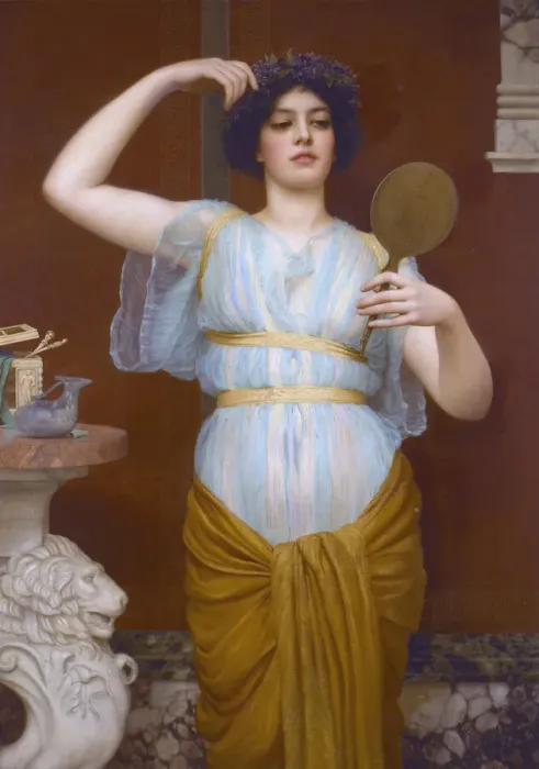 Framed Print : Ionian, 1890s. Creator: Godward, John William Framed Print : Ionian, 1890s. Creator: Godward, John William