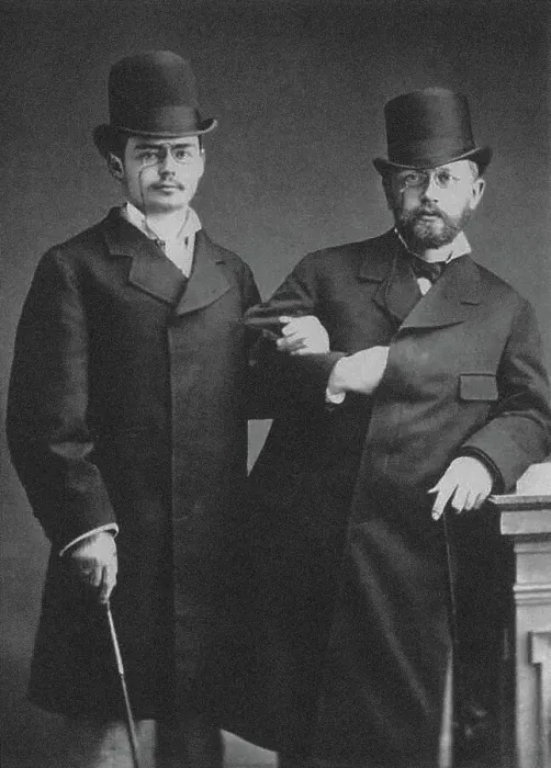 Framed Print : Iosif Kotek and Pyotr Ilyich Tchaikovsky, 1877. Creator: Anonymous