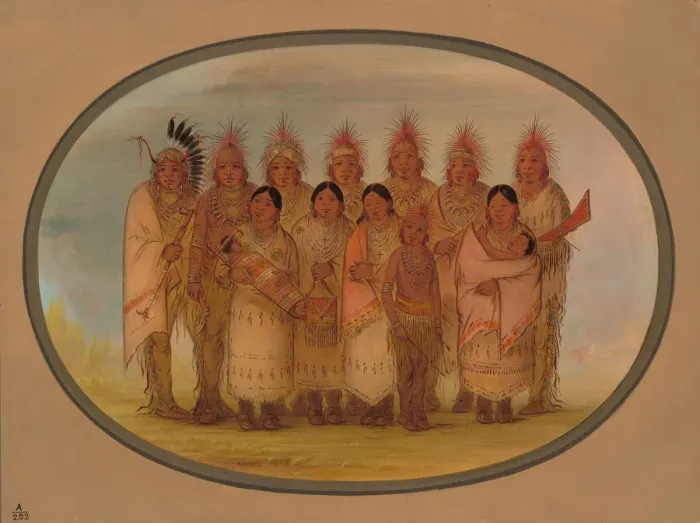 Framed Print : Iowa Indians Who Visited London and Paris, 1861 / 1869. Creator: George Catlin Framed Print : Iowa Indians Who Visited London and Paris, 1861 / 1869. Creator: George Catlin