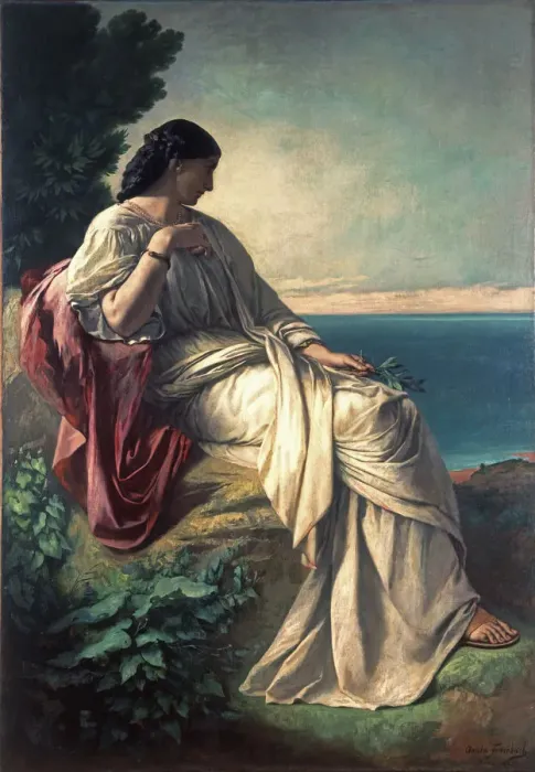 Framed Print : Iphigenia, 1862. Artist: Feuerbach, Anselm (1829-1880) Framed Print : Iphigenia, 1862. Artist: Feuerbach, Anselm (1829-1880)