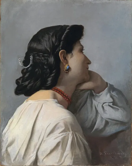 Framed Print : Iphigenia (Head study). Artist: Feuerbach, Anselm (1829-1880) Framed Print : Iphigenia (Head study). Artist: Feuerbach, Anselm (1829-1880)