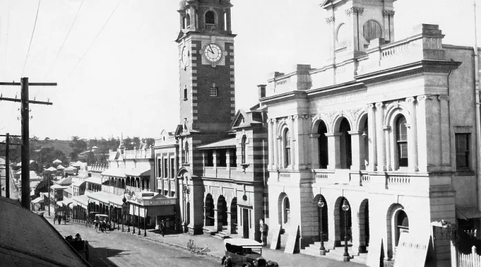 Framed Print : Ipswich Post Office, Old Ipswich Town Hall, School of Arts, Brisbane St, Ipswich, Queensland, 1928. Creator: Jack Bain Framed Print : Ipswich Post Office, Old Ipswich Town Hall, School of Arts, Brisbane St, Ipswich, Queensland, 1928. Creator: Jack Bain